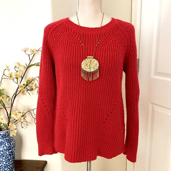 LUCKY 🍀 BRAND pullover pointelle sweater - Picture 2 of 12